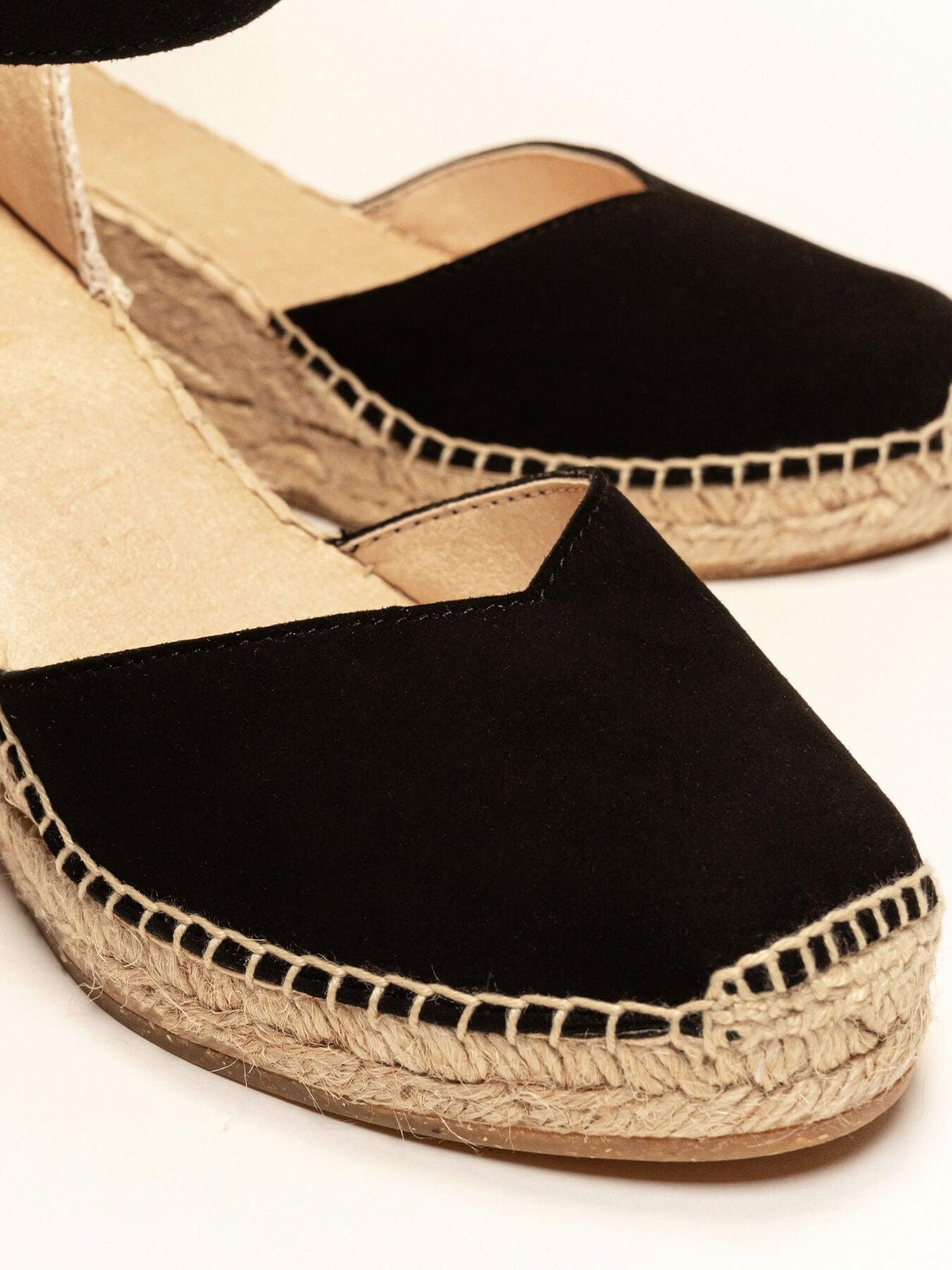 Jara Cuña 7 cm Ante Negro