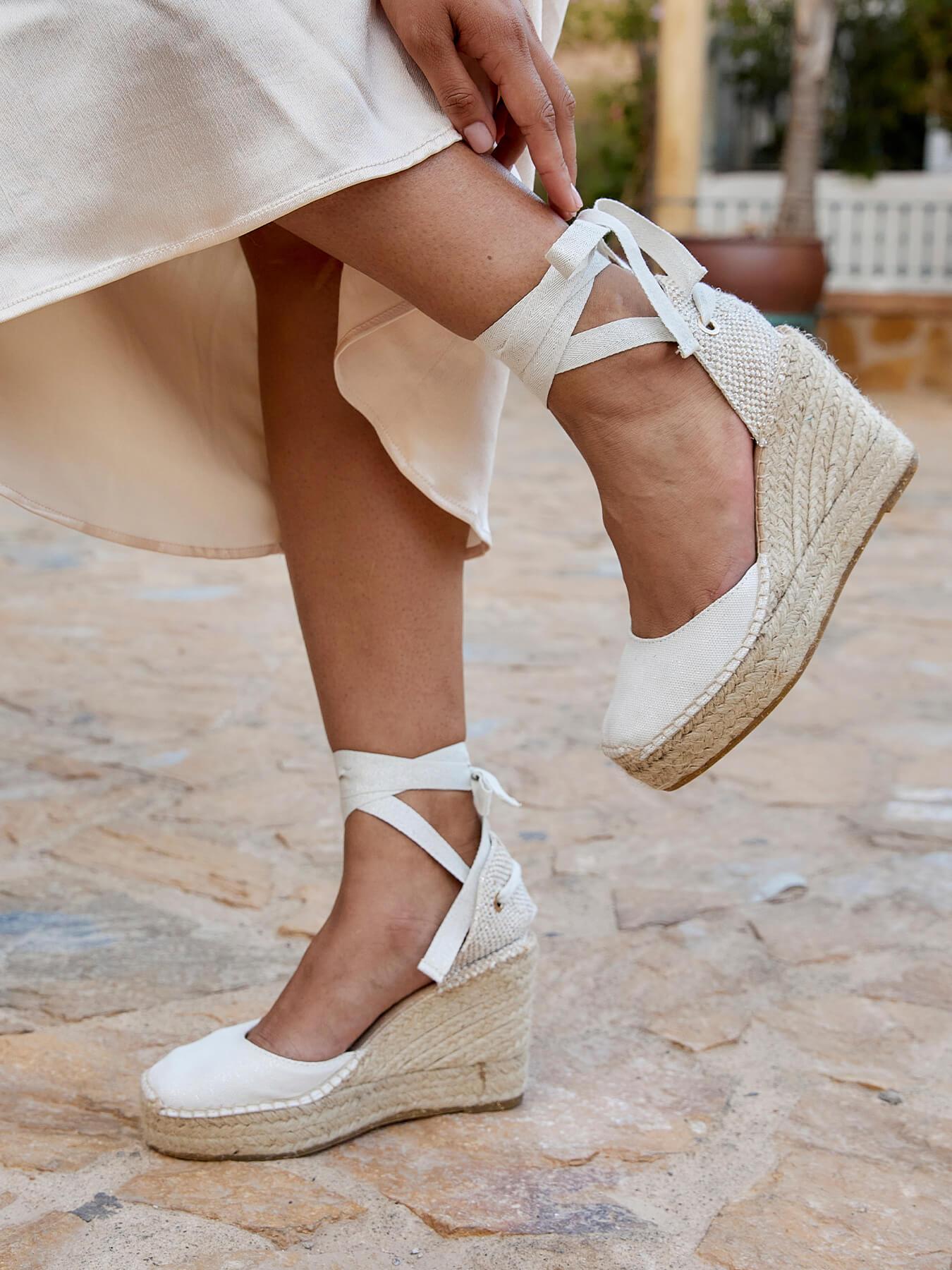 Cala Cuña 10 cm Lona Metal Blanco