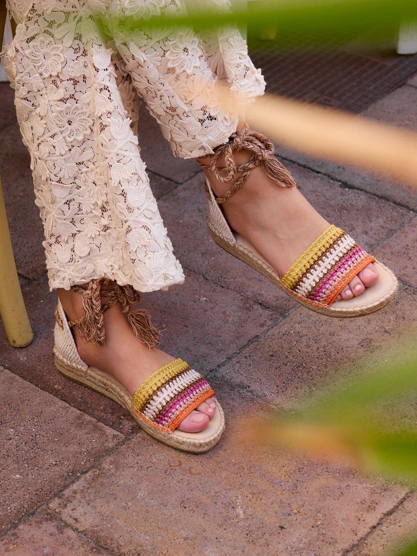 Aulaga Crochet Rayas Naranja