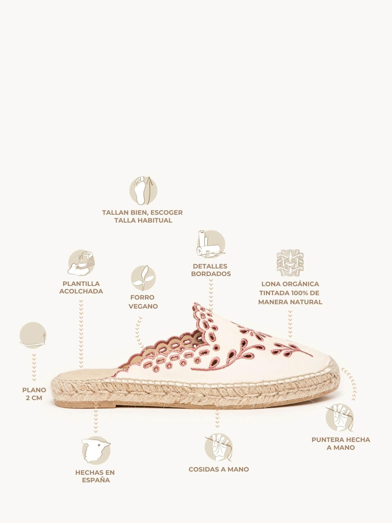 Loto Lona Bordada Granate