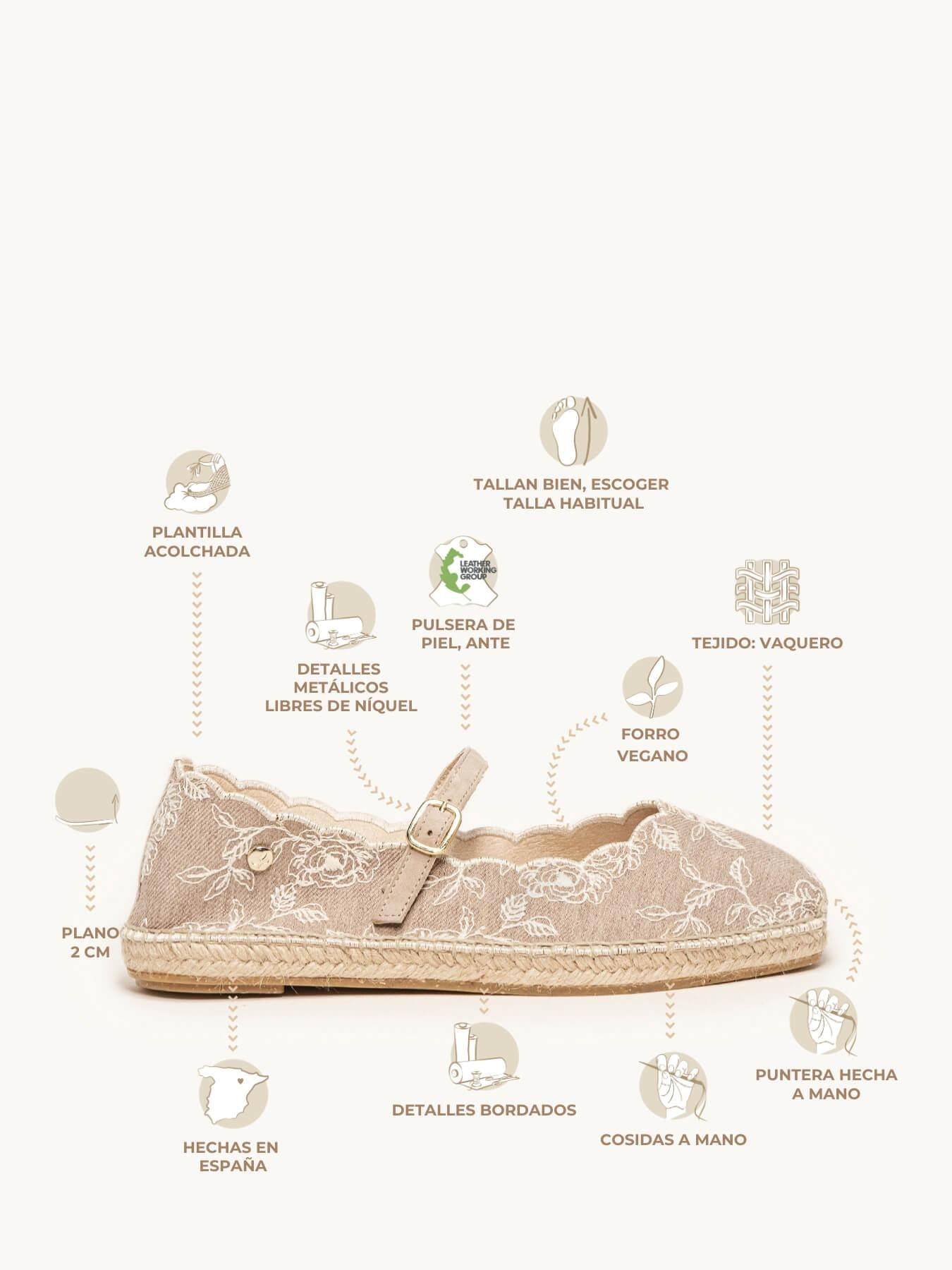 Campanilla Vaquero Bordado Piedra