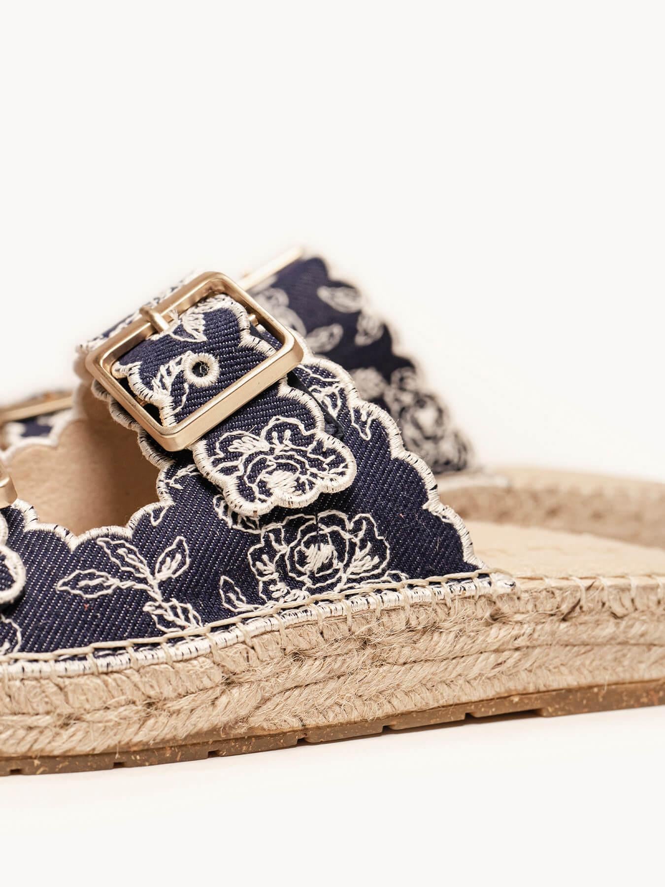 Girasol Bio Vaquero Bordado Marino