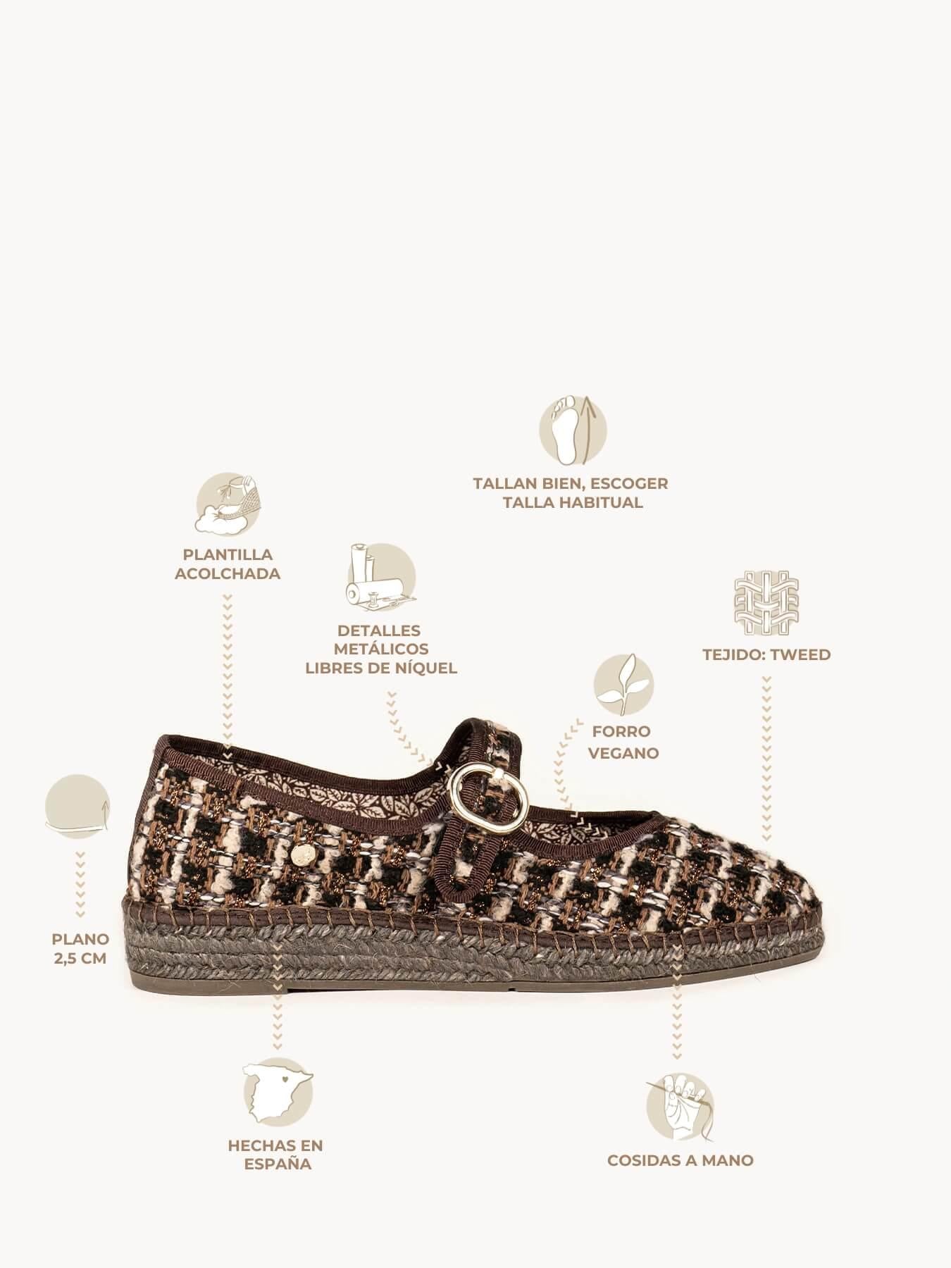 Azucena Tweed Marrón